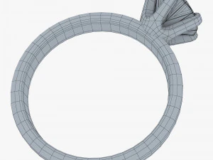 Diamond Gold Ring v 1 3D Model