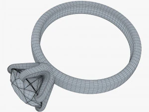 Diamond Gold Ring v 1 3D Model