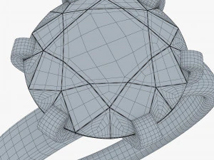 Diamond Gold Ring v 1 3D Model