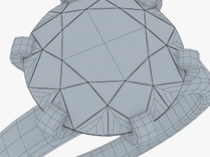 Diamond Gold Ring v 1 3D Model
