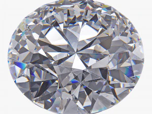 Diamante redondo com corte brilhante v 1 Modelo 3D