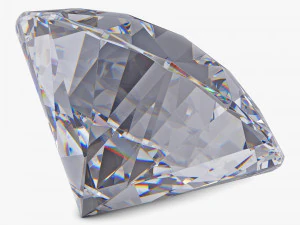 Diamante redondo com corte brilhante v 1 Modelo 3D