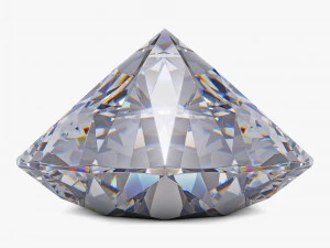 Diamante redondo com corte brilhante v 1 Modelo 3D