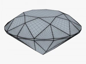 Diamante redondo com corte brilhante v 1 Modelo 3D