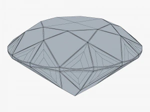 Diamante redondo com corte brilhante v 1 Modelo 3D