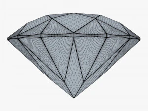 Diamante redondo com corte brilhante v 1 Modelo 3D