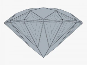 Diamante redondo com corte brilhante v 1 Modelo 3D