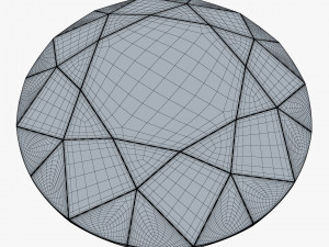 Round Brilliant Cut Diamond v 1 3D Модель