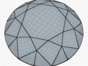 Diamante redondo com corte brilhante v 1 Modelo 3D