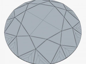 Diamante redondo com corte brilhante v 1 Modelo 3D