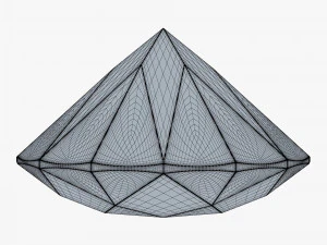 Diamante redondo com corte brilhante v 1 Modelo 3D