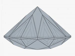Diamante redondo com corte brilhante v 1 Modelo 3D