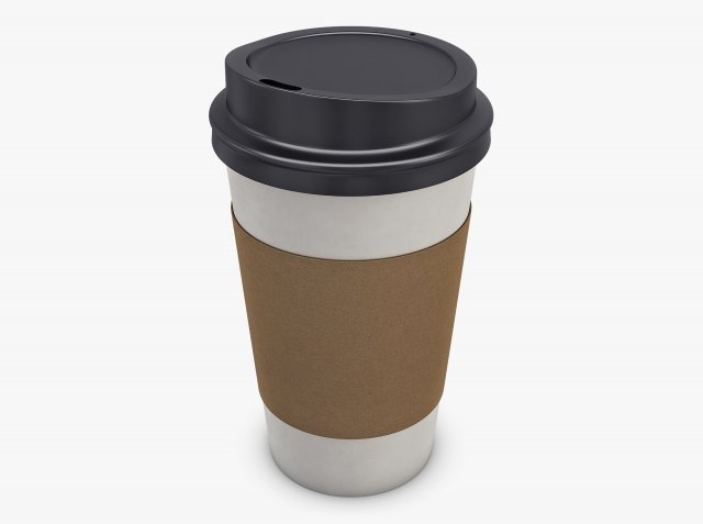 Paper Coffee Cup 16oz 480ml v 1 3D Model .c4d .max .obj .3ds .fbx .lwo .lw .lws