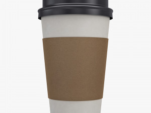Paper Coffee Cup 16oz 480ml v 1 Modelo 3D