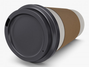 Paper Coffee Cup 16oz 480ml v 1 Modelo 3D