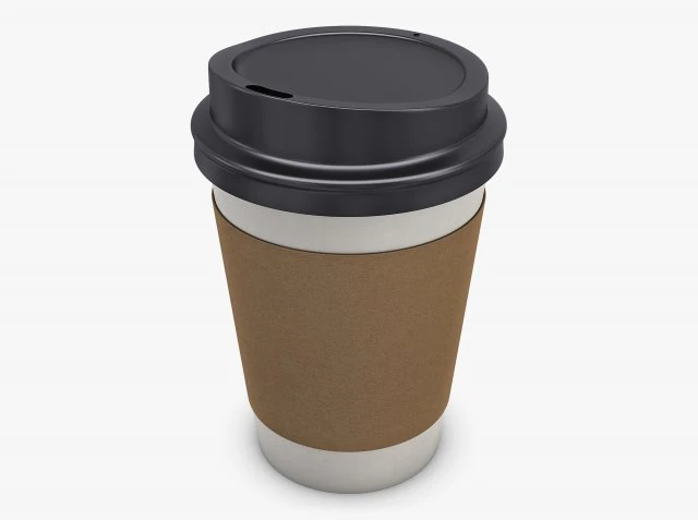 Copo de Caf&eacute; de Papel 12oz 360ml v 1 Modelo 3D .c4d .max .obj .3ds .fbx .stl .blend 