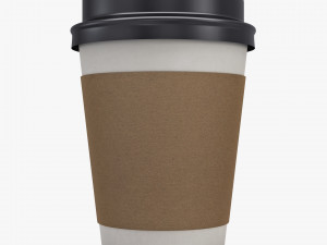 Paper Coffee Cup 12oz 360ml v 1 3D Model