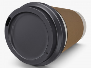 Paper Coffee Cup 12oz 360ml v 1 3D Model
