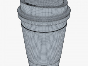 Paper Coffee Cup 12oz 360ml v 1 3D Model