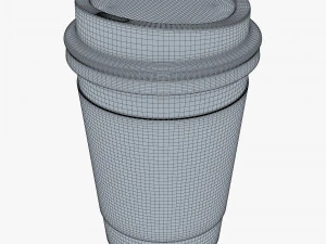 Copo de Caf&eacute; de Papel 12oz 360ml v 1 Modelo 3D