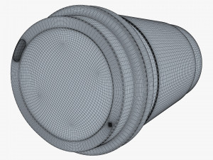 Paper Coffee Cup 12oz 360ml v 1 3D Model