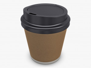 Paper Coffee Cup 8ozU 240ml v 1 3D Model