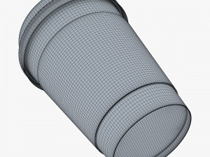 Paper Coffee Cup 8ozU 240ml v 1 3D Model
