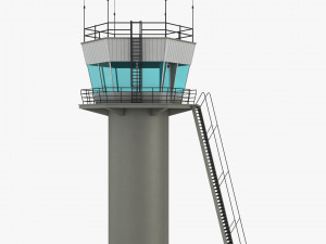 Airport Air Traffic Control Tower M 1 Model 3D