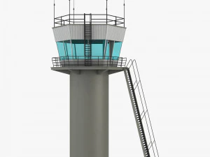 Airport Air Traffic Control Tower M 1 3D Model