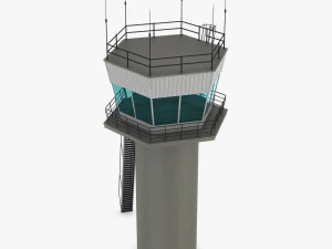Airport Air Traffic Control Tower M 1 3D Model