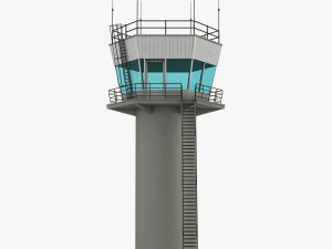 Airport Air Traffic Control Tower M 1 3D Model
