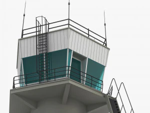 Airport Air Traffic Control Tower M 1 3D Model