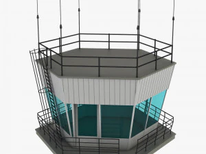 Airport Air Traffic Control Tower M 1 3D Model