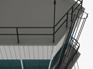 Airport Air Traffic Control Tower M 1 3D Model