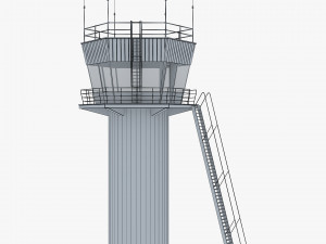 Airport Air Traffic Control Tower M 1 Model 3D