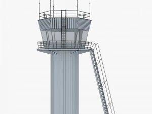 Airport Air Traffic Control Tower M 1 3D Model