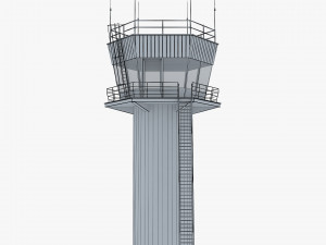 Airport Air Traffic Control Tower M 1 Model 3D