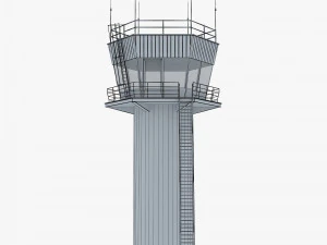 Airport Air Traffic Control Tower M 1 3D Model