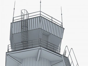 Airport Air Traffic Control Tower M 1 3D Model