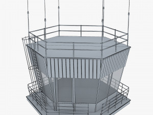 Airport Air Traffic Control Tower M 1 Model 3D