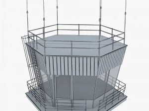 Airport Air Traffic Control Tower M 1 3D Model
