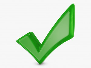 Check Mark v 1 3D Model