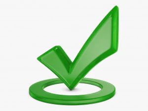 Check Mark v 2 3D Model