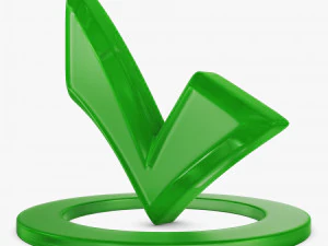 Check Mark v 2 3D Model