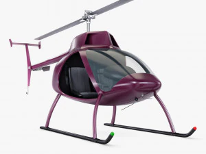 Generic Light Helicopter M 1 3D Model