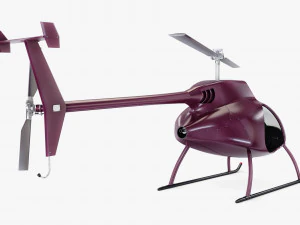 Generic Light Helicopter M 1 3D Model