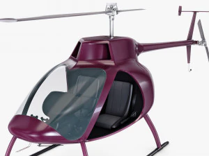 Generic Light Helicopter M 1 3D Model