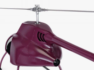 Generic Light Helicopter M 1 3D Model