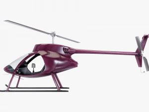Generic Light Helicopter M 1 3D Model