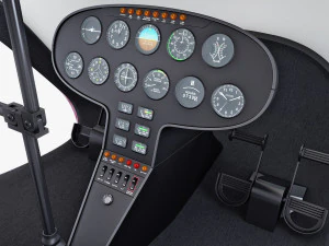 Generic Light Helicopter M 1 3D Model